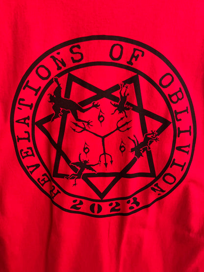 #P006 Red Front Logo, Revelations Of Oblivion 2023 Back.