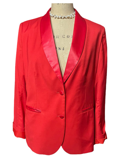 #4040 Red Blazer with Black Pants