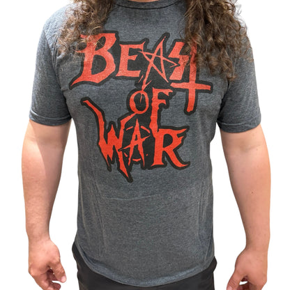 Beast of War Logo with Pentagram- Gray