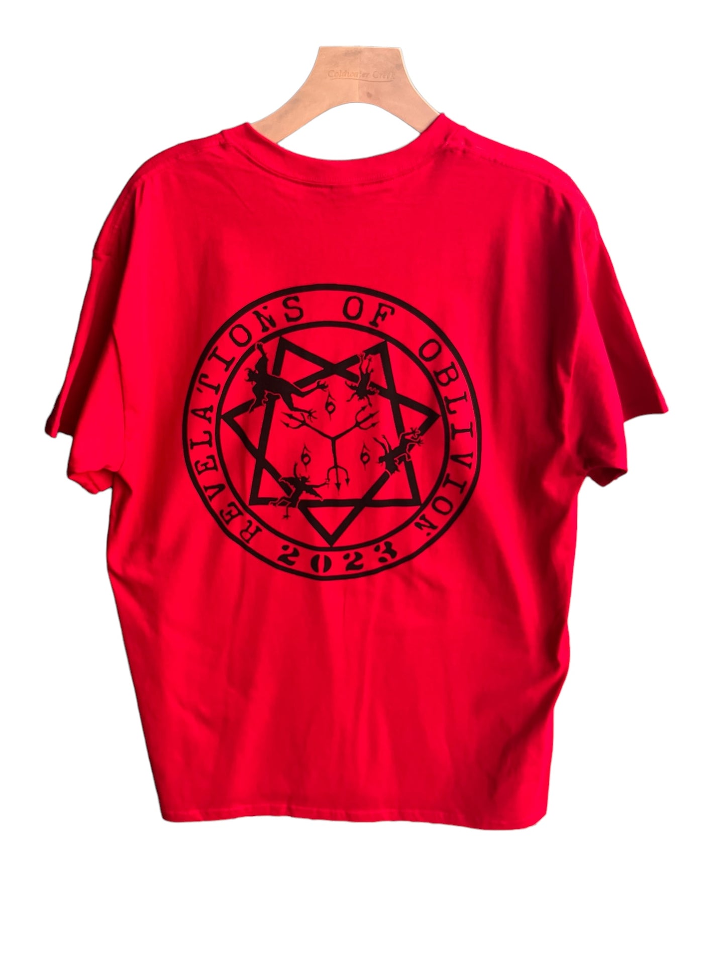 #P006 Red Front Logo, Revelations Of Oblivion 2023 Back.