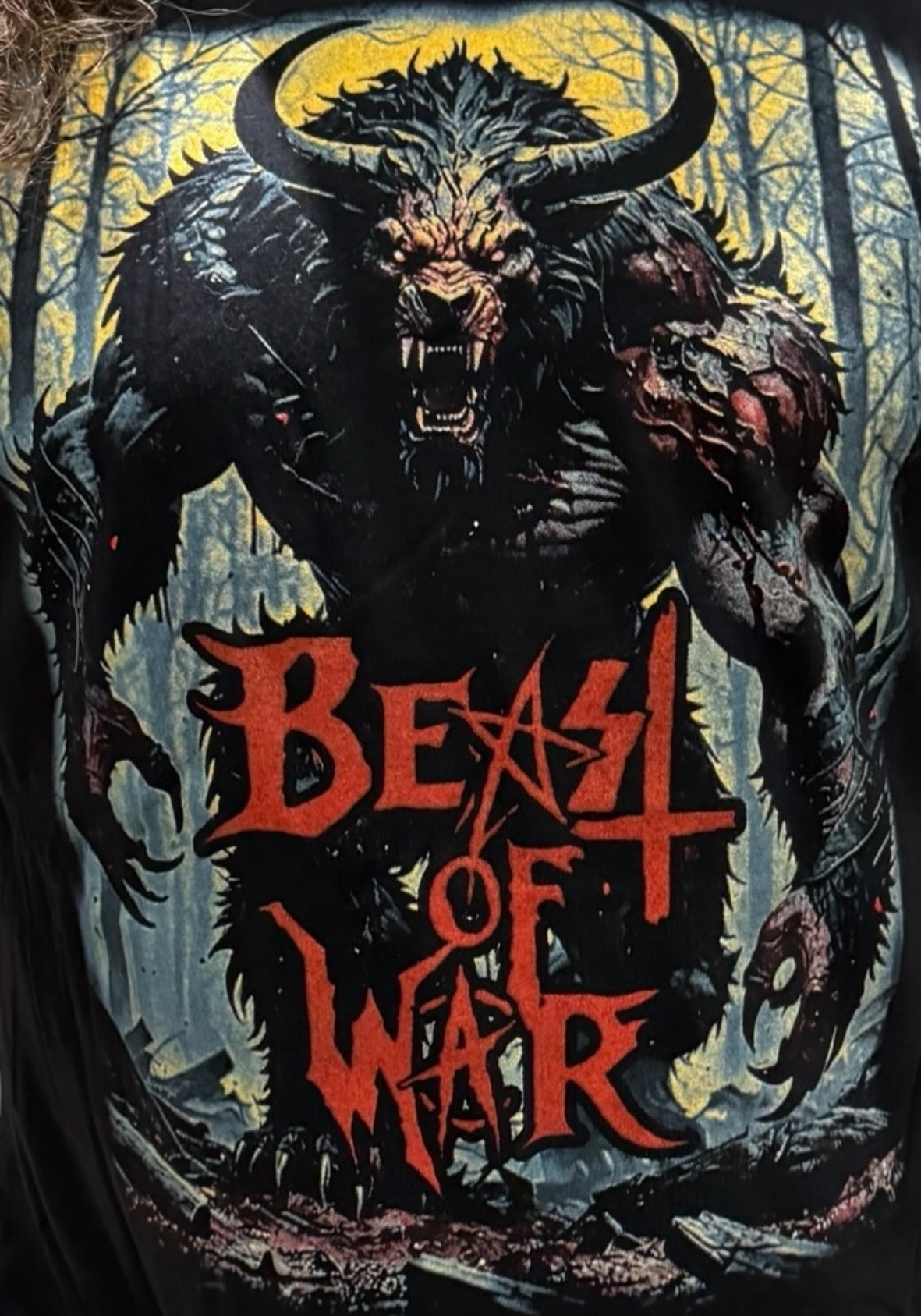 Beast of War Beast logo We Will Kick Your Ass-Black